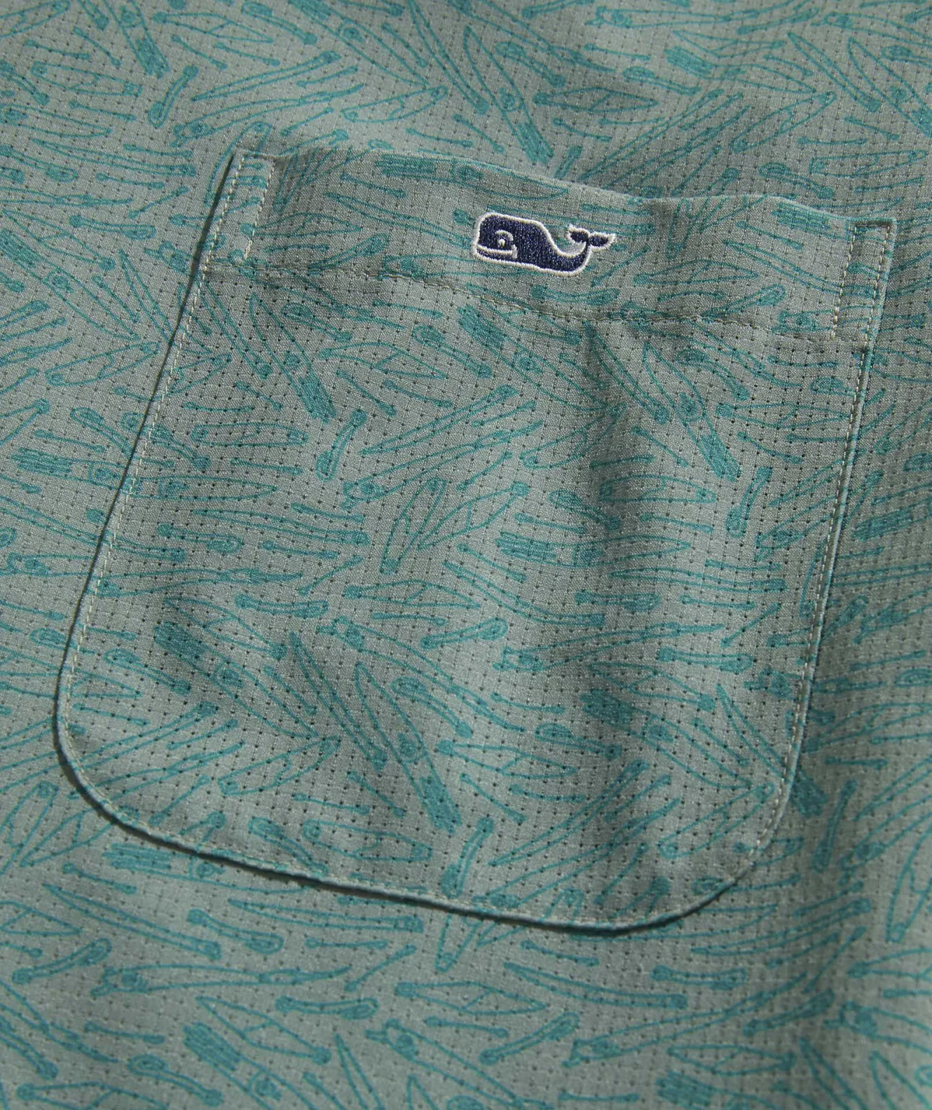 Vineyard Vines Abe Pieciak Fishing Lures Short-Sleeve Performance Shirt< Button-Down Shirts