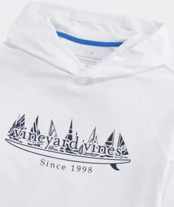 Vineyard Vines Boat Parade Surf Logo Long-Sleeve Harbor Performance Tee< Tees