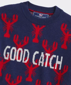 Vineyard Vines Boys’ Cotton Cashmere Cable Crewneck Sweater< Sweaters