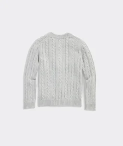 Vineyard Vines Boys’ Cotton Cashmere Cable Crewneck Sweater< Sweaters