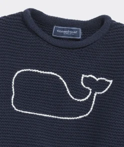 Vineyard Vines Boys’ Cotton Cashmere Cable Crewneck Sweater< Sweaters