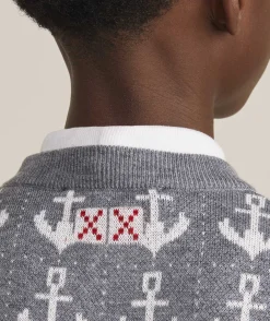 Vineyard Vines Boys’ Cotton Cashmere Cable Crewneck Sweater< Sweaters