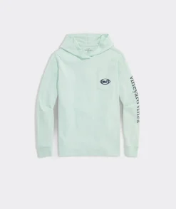 Vineyard Vines Boys' Football Whale Dot Long-Sleeve Hoodie Tee< Tees