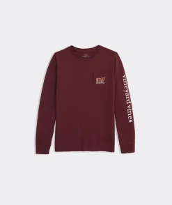 Vineyard Vines Boys' Football Whale Long-Sleeve Pocket Tee< Tees