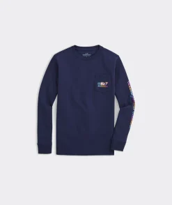 Vineyard Vines Boys' Gamer Character Whale Long-Sleeve Pocket Tee< Tees