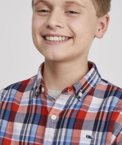 Vineyard Vines Boys' Lightweight On-The-Go Gingham Shirt< Button-Down Shirts