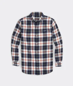 Vineyard Vines Boys' On-The-Go brrrº Tattersall Shirt< Button-Down Shirts