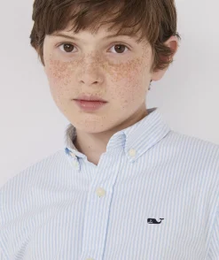Vineyard Vines Boys' On-The-Go Nylon Plaid Shirt< Button-Down Shirts