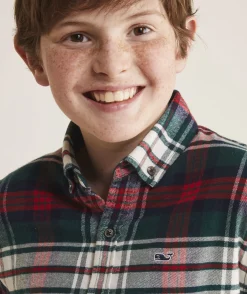 Vineyard Vines Boys' Stretch Flannel Tartan Shirt< Button-Down Shirts