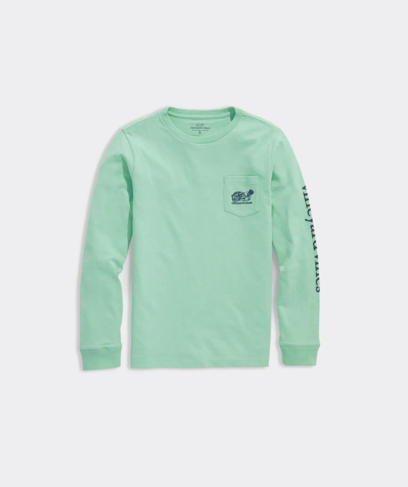 Vineyard Vines Boys' Vintage Whale Garment-Dyed Long-Sleeve Pocket Tee< Tees