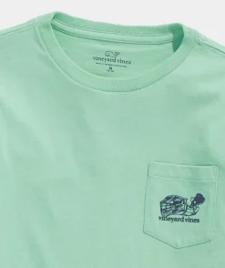 Vineyard Vines Boys' Vintage Whale Garment-Dyed Long-Sleeve Pocket Tee< Tees