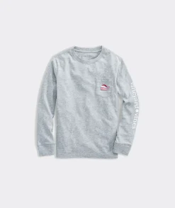 Vineyard Vines Boys' Watercolor Santa Whale Short-Sleeve Pocket Tee< Tees
