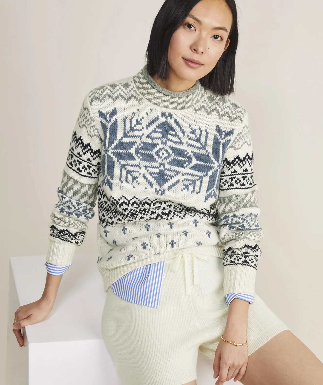 Vineyard Vines Breton Stripe Mockneck Sweater< Sweaters