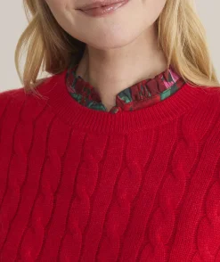 Vineyard Vines Cashmere Classic Cable Crewneck Sweater< Sweaters