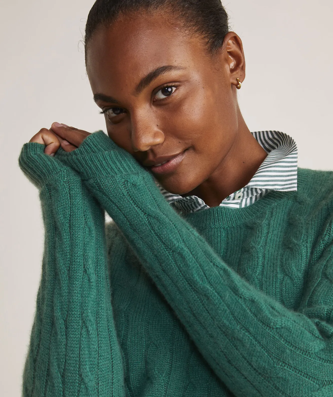 Vineyard Vines Cashmere Classic Cable Crewneck Sweater< Sweaters