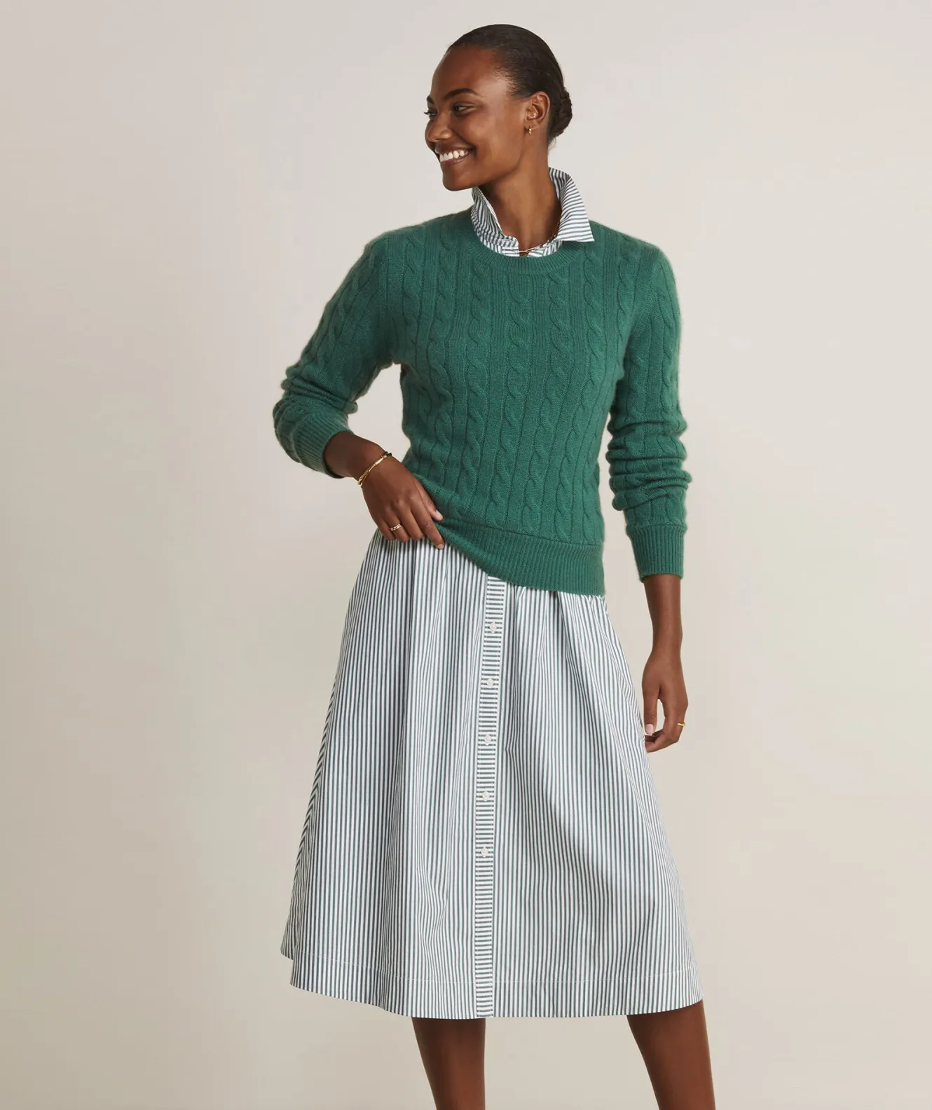 Vineyard Vines Cashmere Classic Cable Crewneck Sweater< Sweaters
