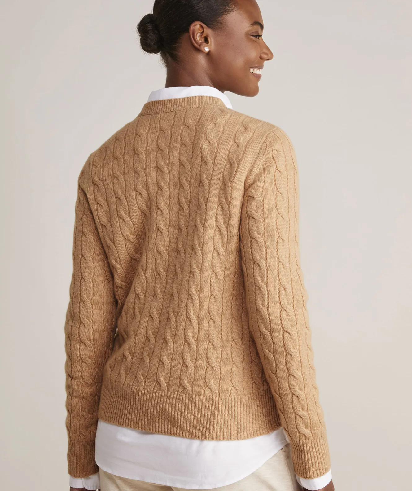 Vineyard Vines Cashmere Classic Cable Crewneck Sweater< Sweaters