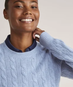Vineyard Vines Cashmere Classic Cable Crewneck Sweater< Sweaters