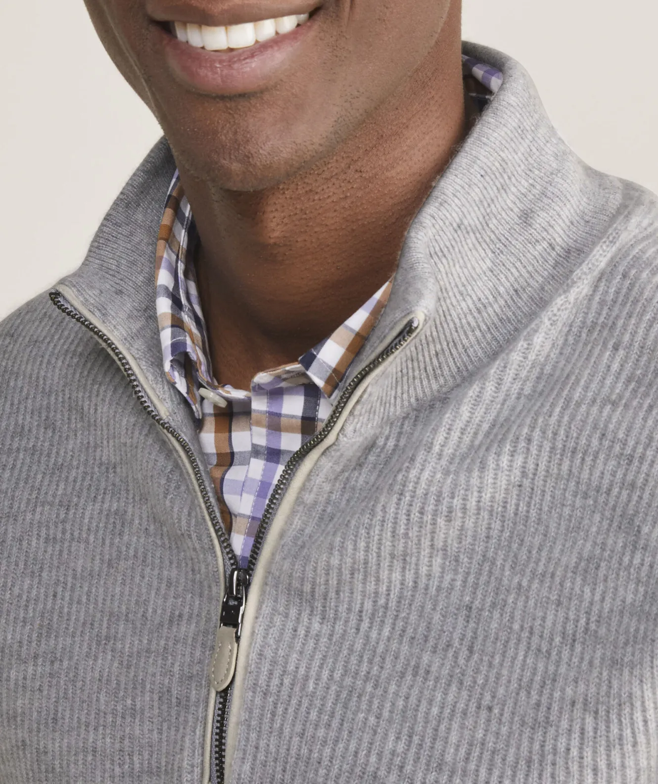 Vineyard Vines Cashmere Fisherman Rib Quarter-Zip Sweater< Quarter-Zips