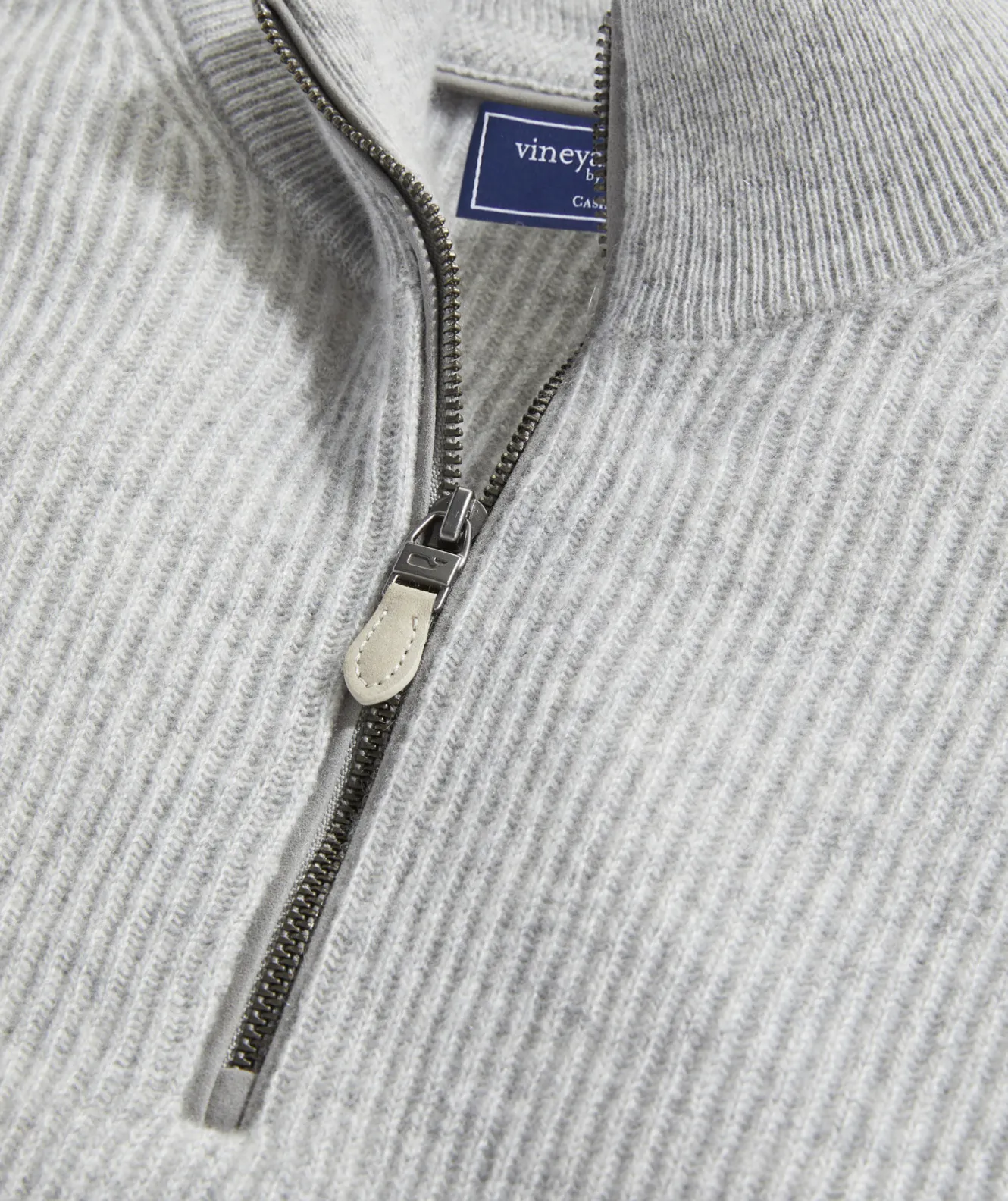 Vineyard Vines Cashmere Fisherman Rib Quarter-Zip Sweater< Quarter-Zips