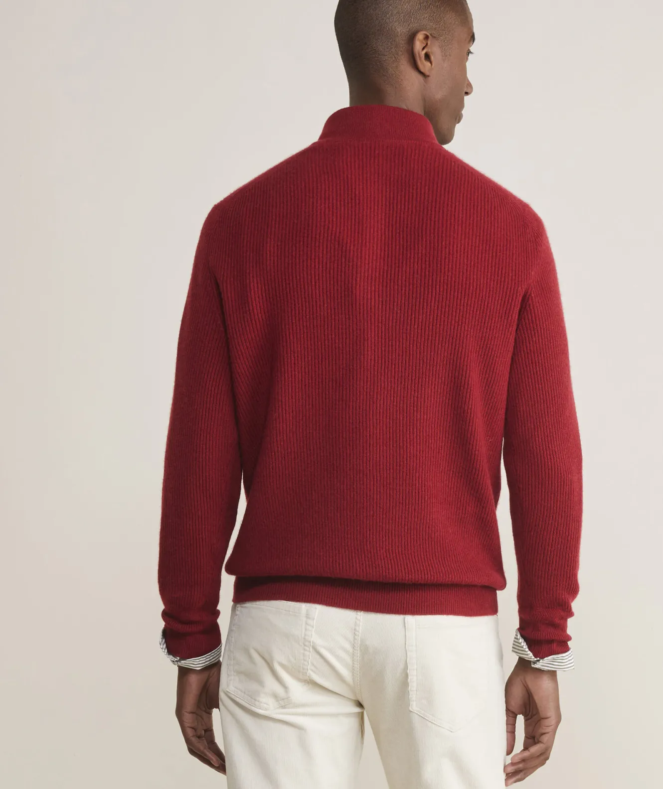 Vineyard Vines Cashmere Fisherman Rib Quarter-Zip Sweater< Quarter-Zips