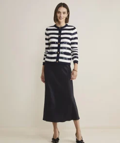Vineyard Vines Cashmere Waffle-Knit Striped Crewneck Sweater< Sweaters