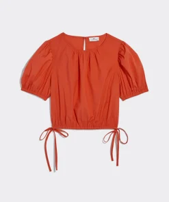 Vineyard Vines Cinched Puff-Sleeve Top< Shirts & Tops