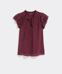 Vineyard Vines Cinched Puff-Sleeve Top< Shirts & Tops
