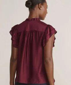 Vineyard Vines Cinched Puff-Sleeve Top< Shirts & Tops