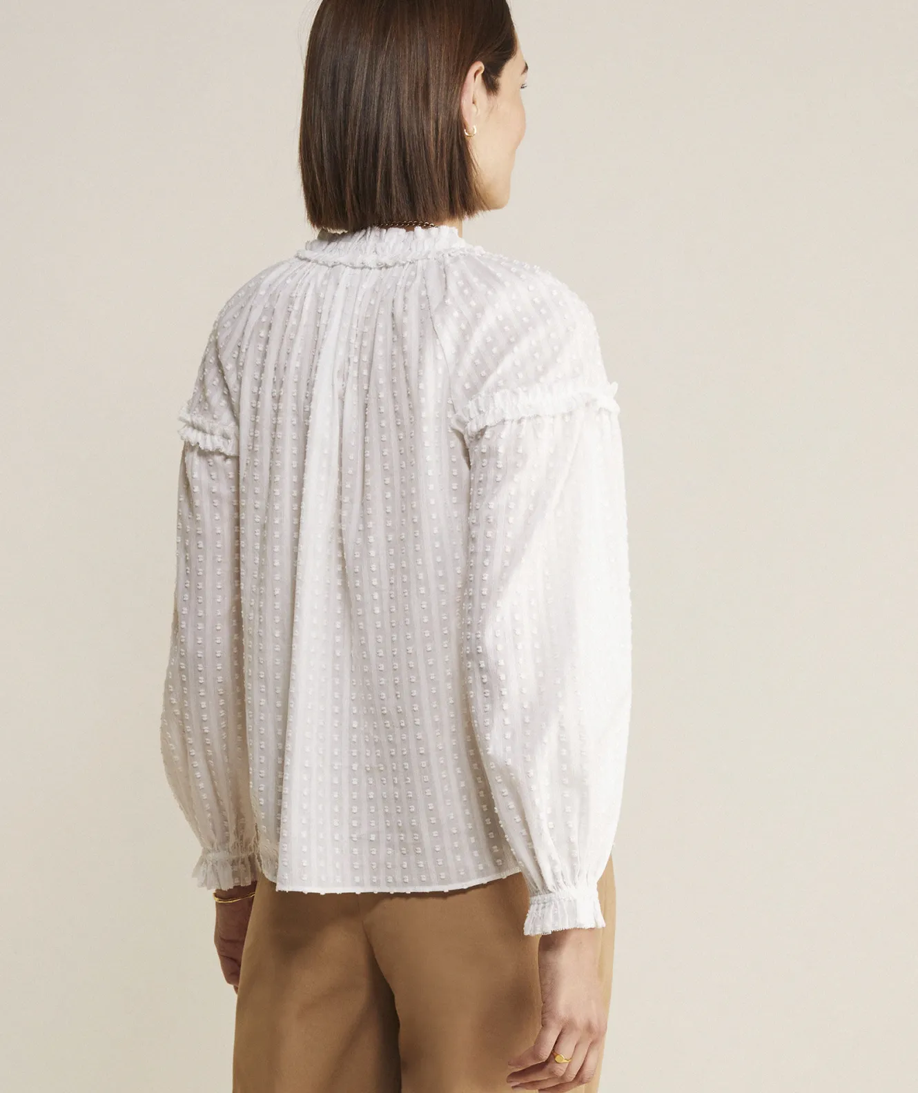 Vineyard Vines Clip Dot Ruffle Popover< Shirts & Tops