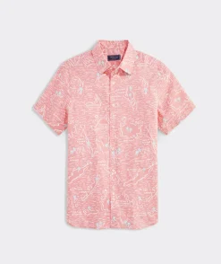 Vineyard Vines Cotton Short-Sleeve Gulf Floral Shirt< Mens|Button-Down Shirts
