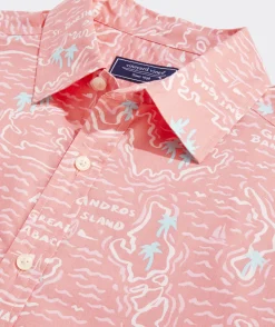 Vineyard Vines Cotton Short-Sleeve Gulf Floral Shirt< Mens|Button-Down Shirts
