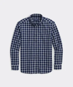 Vineyard Vines Cotton Twill Indigo Check Shirt< Button-Down Shirts