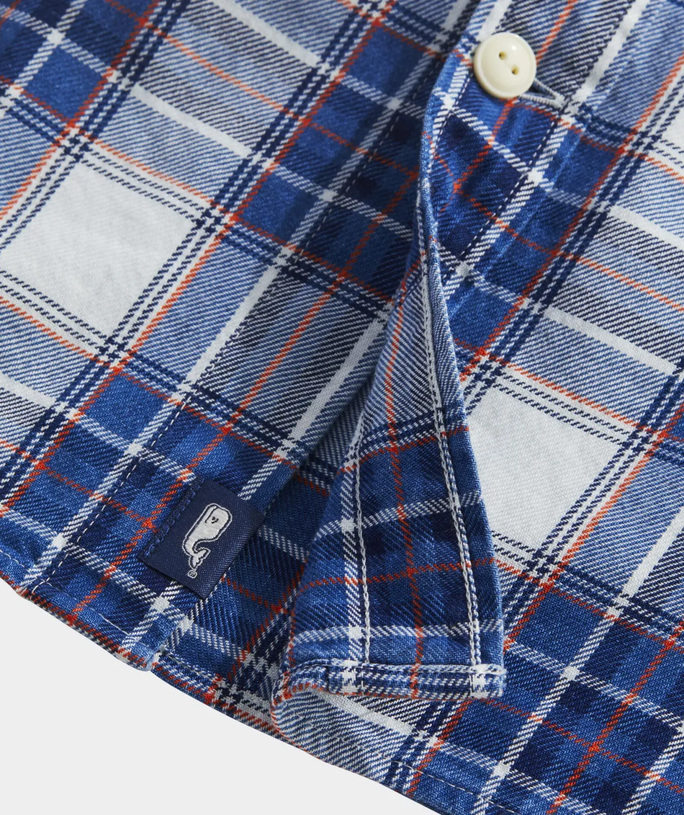 Vineyard Vines Cotton Twill Indigo Plaid Shirt< Button-Down Shirts