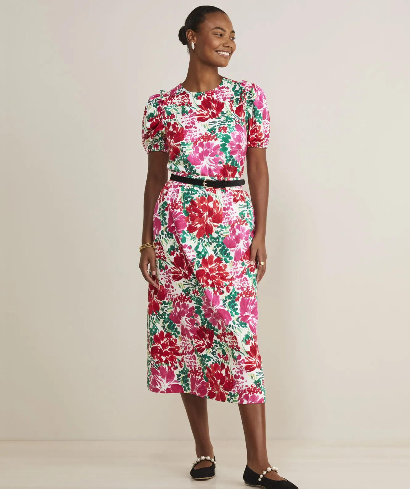 Vineyard Vines Fenwick Floral Puff-Sleeve Top< Shirts & Tops