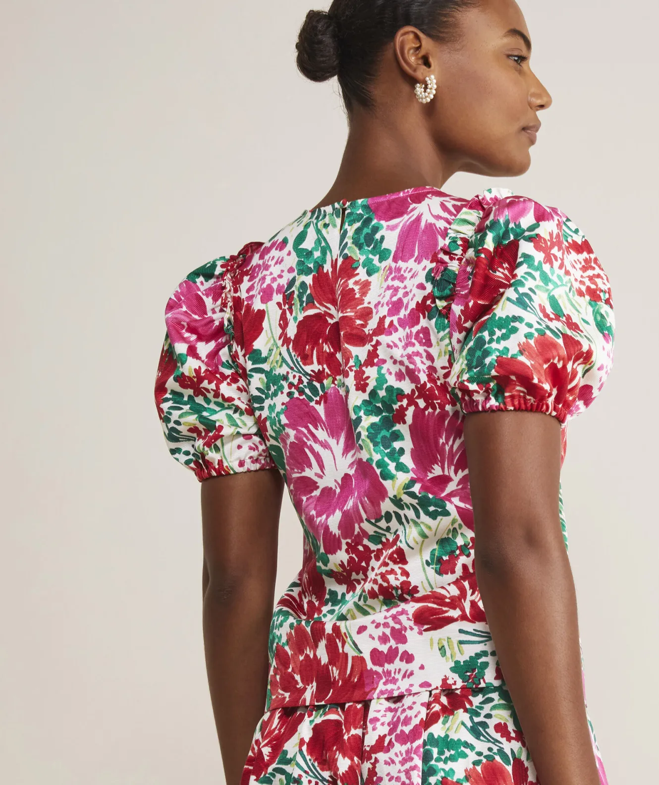 Vineyard Vines Fenwick Floral Puff-Sleeve Top< Shirts & Tops