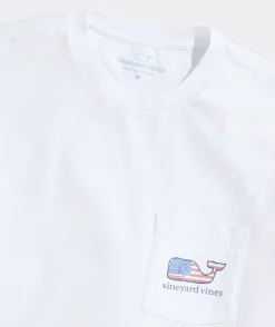 Vineyard Vines Flag Whale Short Sleeve Pocket Tee< Tees
