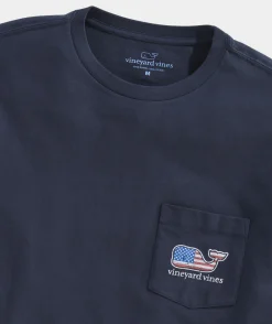 Vineyard Vines Flag Whale Short Sleeve Pocket Tee< Tees
