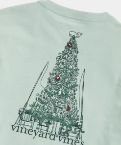 Vineyard Vines Fly Christmas Tree Long-Sleeve Tee< Tees