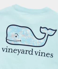 Vineyard Vines Fly Rod Whale Long-Sleeve Harbor Performance Tee< Tees For Men|Tees