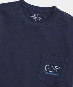 Vineyard Vines Garment-Dyed Vintage Whale Long-Sleeve Pocket Tee< Tees