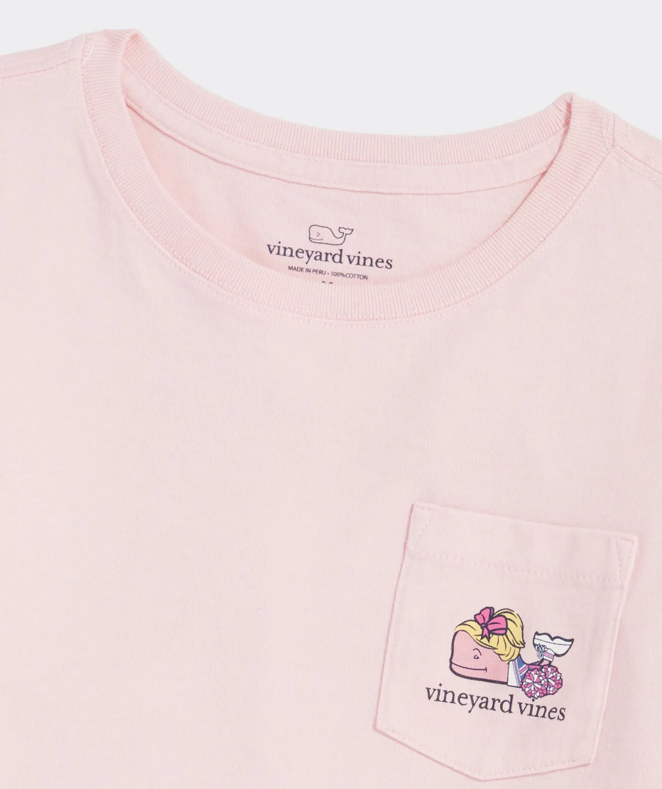 Vineyard Vines Girls' Heathered Vintage Whale Long-Sleeve Pocket Tee< Tops, Tees & Polos