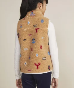 Vineyard Vines Girls' Oversized Metallic Puffer Vest< Jackets, Blazers & Vests
