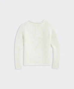 Vineyard Vines Girls' Striped Puff-Sleeve Crewneck Sweater< Sweaters|Sweatshirts & Sweatpants
