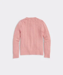 Vineyard Vines Girls' Striped Waffle Crewneck Sweater< Sweaters