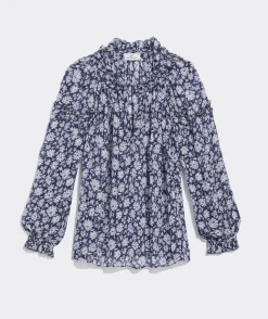 Vineyard Vines Harbor Seersucker Grid Print Ruffle Popover< Shirts & Tops