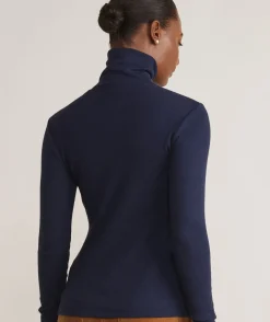 Vineyard Vines Heritage Striped Ribbed Turtleneck< Tees