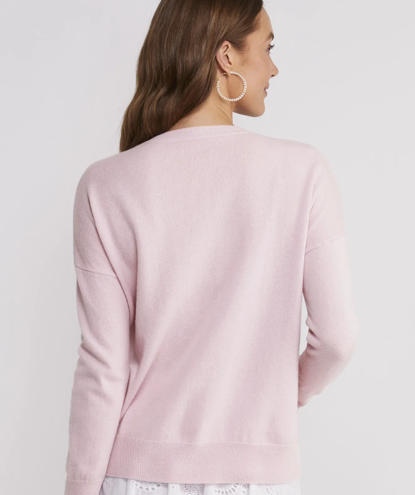 Vineyard Vines Hydrangea Intarsia Cashmere Crewneck Sweater< Sweaters