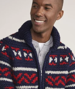 Vineyard Vines Kanata Hand Knit Wool Cowichan< Sweaters