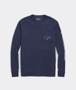 Vineyard Vines Lacrosse Stick Whale Long-Sleeve Pocket Tee< Tees